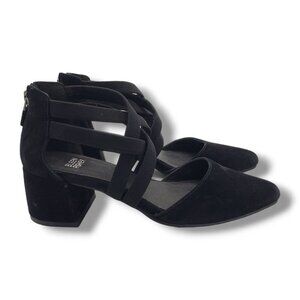 Eileen Fisher Juku Pump Womens 5.5‎ Black Suede Pointed Toe